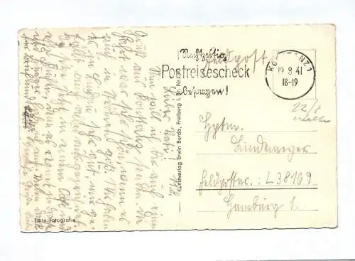 Ak Lindau Bodensee Bayrischer Löwe 1941 Feldpost Postreisecheck