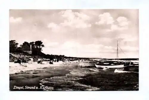 Ak Zingst Strand und Kurhaus DDR 1961