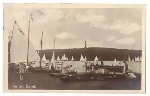 Ak An der Havel Spandau Berlin Charlottenburg 1933 Boote