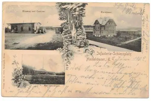 Litho Ak Infanterie Schiessplatz Haidehäuser Mehrbild Wülknitz (A4040