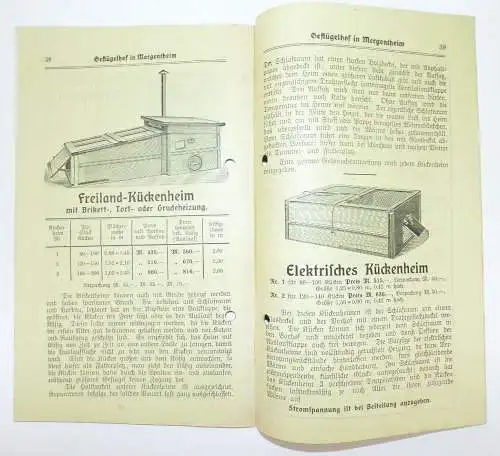 Preisliste Geflügel Hof Mergentheim 1920 Ställe Mühle Geflügelzucht Zubehör