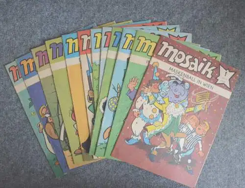 Mosaik Kinder Zeitschrift 1 Jahrgang Abrafaxe Abostempel 1979 DDR Comic