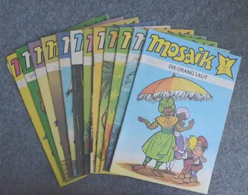 Mosaik Jahrgang DDR Comic 1988 Etikett Abrafaxe Kinderzeitschrift