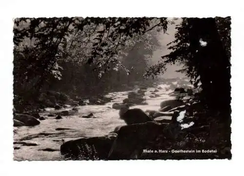 Foto Ak Thale am Harz Goethestein im Bodetal 1964