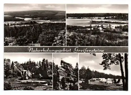 Ak Naherholungsgebiet Greifensteine 1975 Felsen Erzgebirge