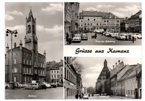 Ak Grüße aus Kamenz Rathaus Platz der Befreiung 1972