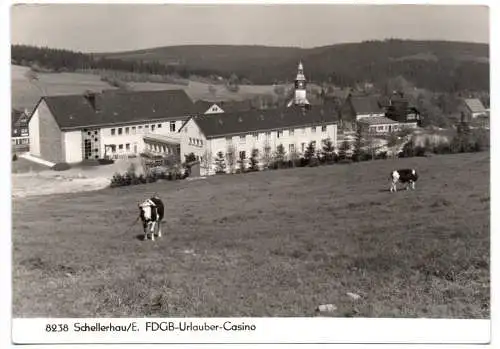 Foto Ak Schellerhau Erzgebirge FDGB Urlauber Casino