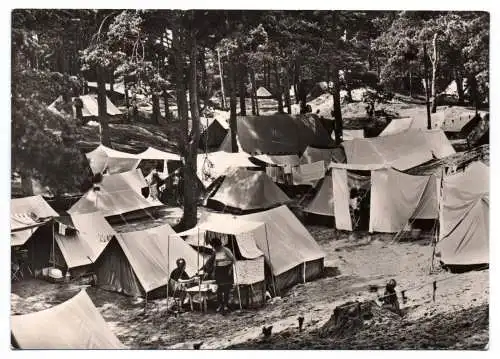 Foto Ak Ostseebad Baabe Rügen Zeltplatz 1964