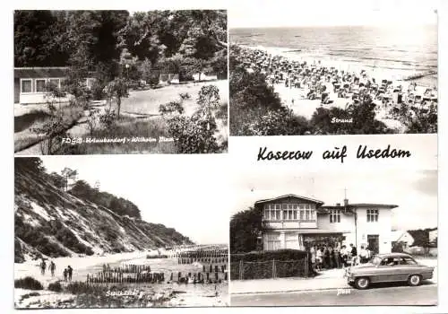 Ak Koserow auf Usedom FDGB Urlauberdorf Steilküste Post 1976