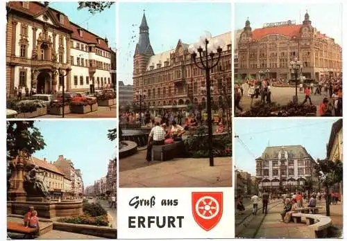 Ak Gruß aus Erfurt 1983 Ehemalige Kurmainzische Statthalterei Hauptpostamt