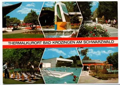 Ak Thermalkurort Bad Krozingen am Schwarzwald Schwimmbad