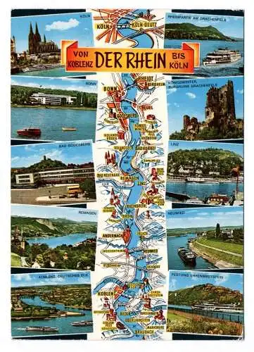 Ak Der Rhein Von Koblenz bis Köln 1975