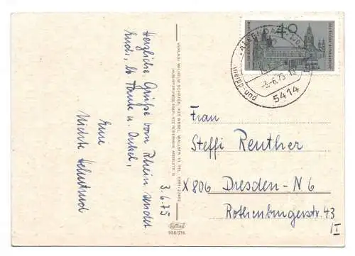 Ak Der Rhein Von Koblenz bis Köln 1975