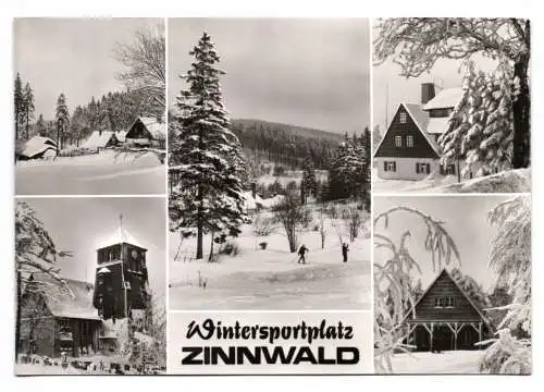 Ak Wintersportplatz Zinnwald Georgenfeld Kreis Dippoldiswalde 1979