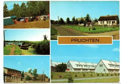 Ak Pruchten Kreis Ribnitz Damgarten Campingplatz Gaststätte zum Fährmann 1989