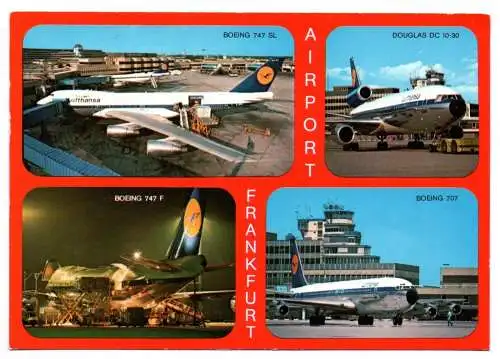 Ak Lufthansa Boeing 747 Dresden Flughafen 1993