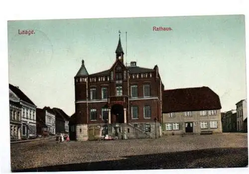 Ak Laage Rathaus bei Rostock 1912