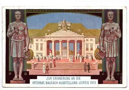 Ak Leipzig internationale Baufach Ausstellung 1913