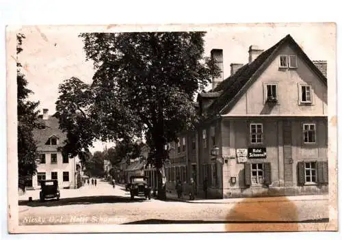 Ak Niesky Oberlausitz Hotel Schammer Auto