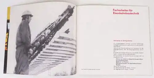 Dein Beruf bei der Deutschen Reichsbahn DDR 1974 Broschüre 