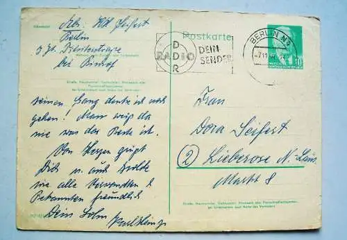 3 x DDR Ganzsache P68 Berlin & Zittau 1959 - 1961 ! (D)