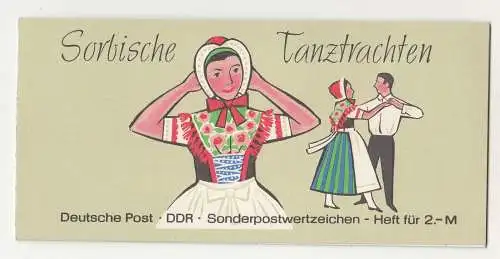 DDR Markenheftchen Mi. Nr. 5 Sorbische Trachten * postfrisch !