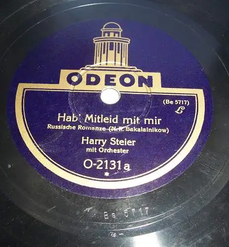 Harry Steier mit Orchester Schellackplatte Hab Mitleid mit mir / Weißt du noch .