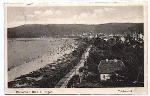 Ak Binz Ostseebad auf Rügen Totalansicht 1929