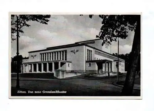 DDR Ak Zittau Das neue Grenzlandtheater