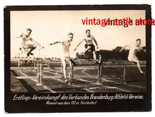 Fotografie Sport Verband Brandenburg Athletik Hürdenlauf 1920 1930er