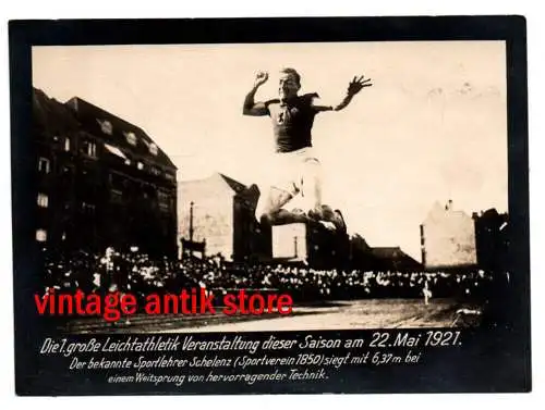 Foto Leichtathletik 1921 Weitsprung Sportlehrer Schelenz Sport Fotografie 