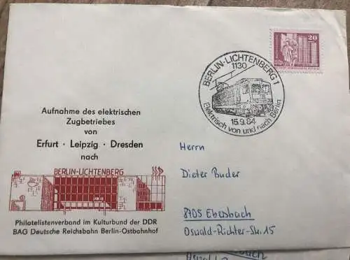 Konvolut Briefe DDR Bahnpost Brief 10 Stück Eisenbahn Post