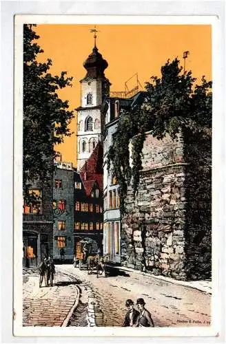 Künstler Ak Linau i B Heidenmauer Aurora 