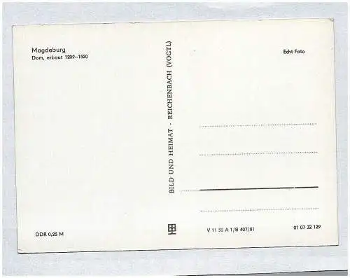 Ak Magdeburg Dom Echtfoto DDR