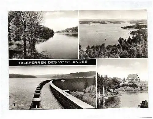 Ak Talsperren des Vogtlandes Bergen Pöhl Muldenberg Pirk Echtfoto DDR
