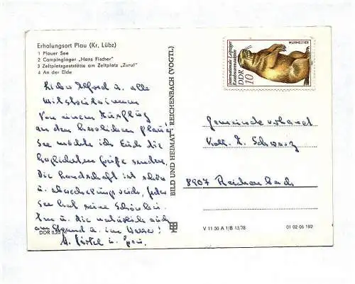 Ak Erholungsort Plau Kr Lübz Plauer See DDR Campinglager Hans Fischer Zeltplatz