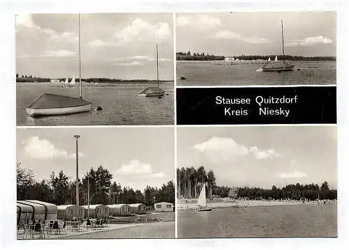 Ak Stausee Kreis Niesky Quitzdorf Segelboothafen Kollm Ost DDR