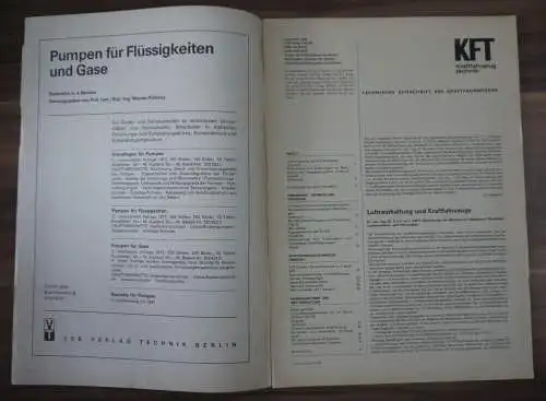 Heft DDR Luftreinigung und Kraftfahrzeuge KFT Zeitschrift Januar 1980 Zum Vollhe