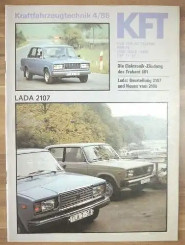 KFT VEB Verlag Technik Berlin April 1986 LADA 2107 Elektronikzündung Trabant 601