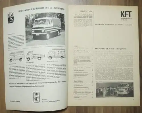 KFT Zeitschrift DDR Skoda S 100 März 1970 Neuheitenbeschreibung