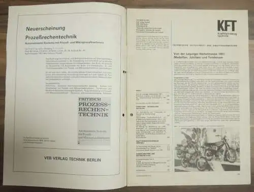 Zeitschrift KFT Messebericht Oktober 1981 DDR Kehrmaschine KM 230