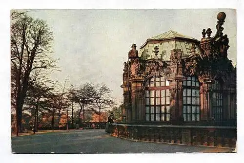 Ak Foto Dresden Königlicher Zwinger Pavillon am Wall