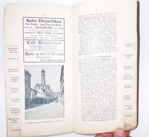 Augsburg Offizieller Führer durch die Stadt um 1910