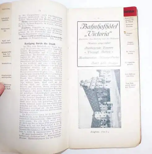 Augsburg Offizieller Führer durch die Stadt um 1910
