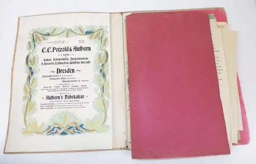 Mappe Dokumente Konsul verstorbener Dresden in Italien Nervi bei Genua 1906