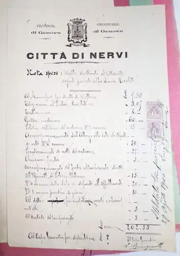 Mappe Dokumente Konsul verstorbener Dresden in Italien Nervi bei Genua 1906