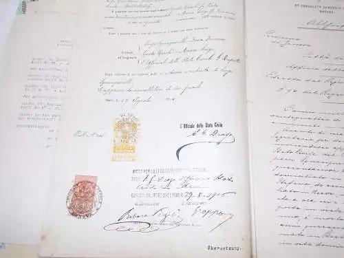 Mappe Dokumente Konsul verstorbener Dresden in Italien Nervi bei Genua 1906