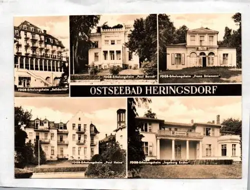 Ak Ostseebad Heringsdorf FDGB Erholungsheim Solidarität