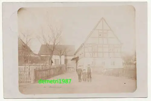 Foto Ak Fachwerk Bauernhof Kinder Bühlau Dresden 1909 ! (A2359