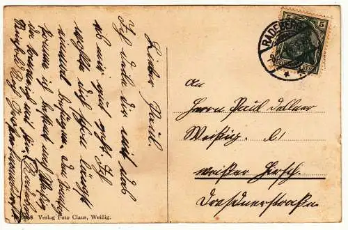 Ak Weißig bei Weisser Hirsch Dresden 1914    A2346